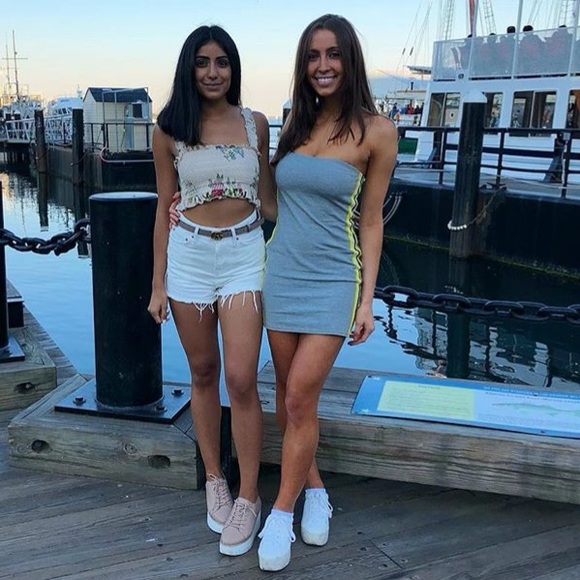 Gray Strapless Mini Dress - Picture 2 of 2